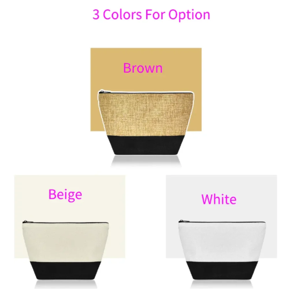 Storage Makeup Bag Sublimation Blank Bag Linen Cosmetic Bag With Black Bottom Portable For Heat Tranfer Print
Storage Makeup Bag Sublimation Blank Bag Linen Cosmetic Bag With Black Bottom Portable For Heat Tranfer Print