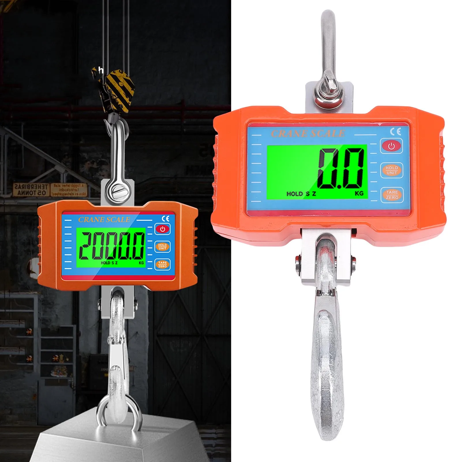 Digital Crane Scale 2000KG/4400lb Accurate LED with LED Backlight Remote Unit Switch Data Hold Tare Reset for Industrial Farm Fa
Digital Crane Scale 2000KG/4400lb Accurate LED with LED Backlight Remote Unit Switch Data Hold Tare Reset for Industrial Farm Fa