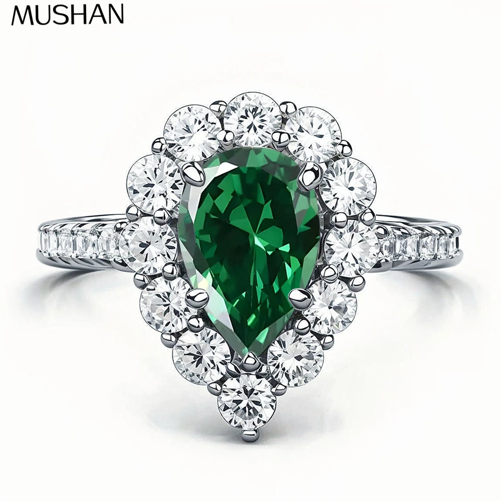 MuShan Designer Jewelry 925 Sterling Silver Ring Band High Carbon Diamond Green Gemstones Rings for Women Rhodium Plated Rings
MuShan Designer Jewelry 925 Sterling Silver Ring Band High Carbon Diamond Green Gemstones Rings for Women Rhodium Plated Rings