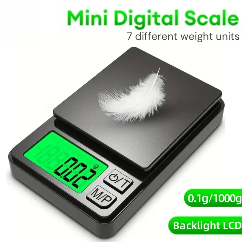Precision Pocket Scale 1000g 0.1g Digital Gram Food Jewelry Ounces Grains Scale With Backlight LCD Mini Scale For Travel
Precision Pocket Scale 1000g 0.1g Digital Gram Food Jewelry Ounces Grains Scale With Backlight LCD Mini Scale For Travel