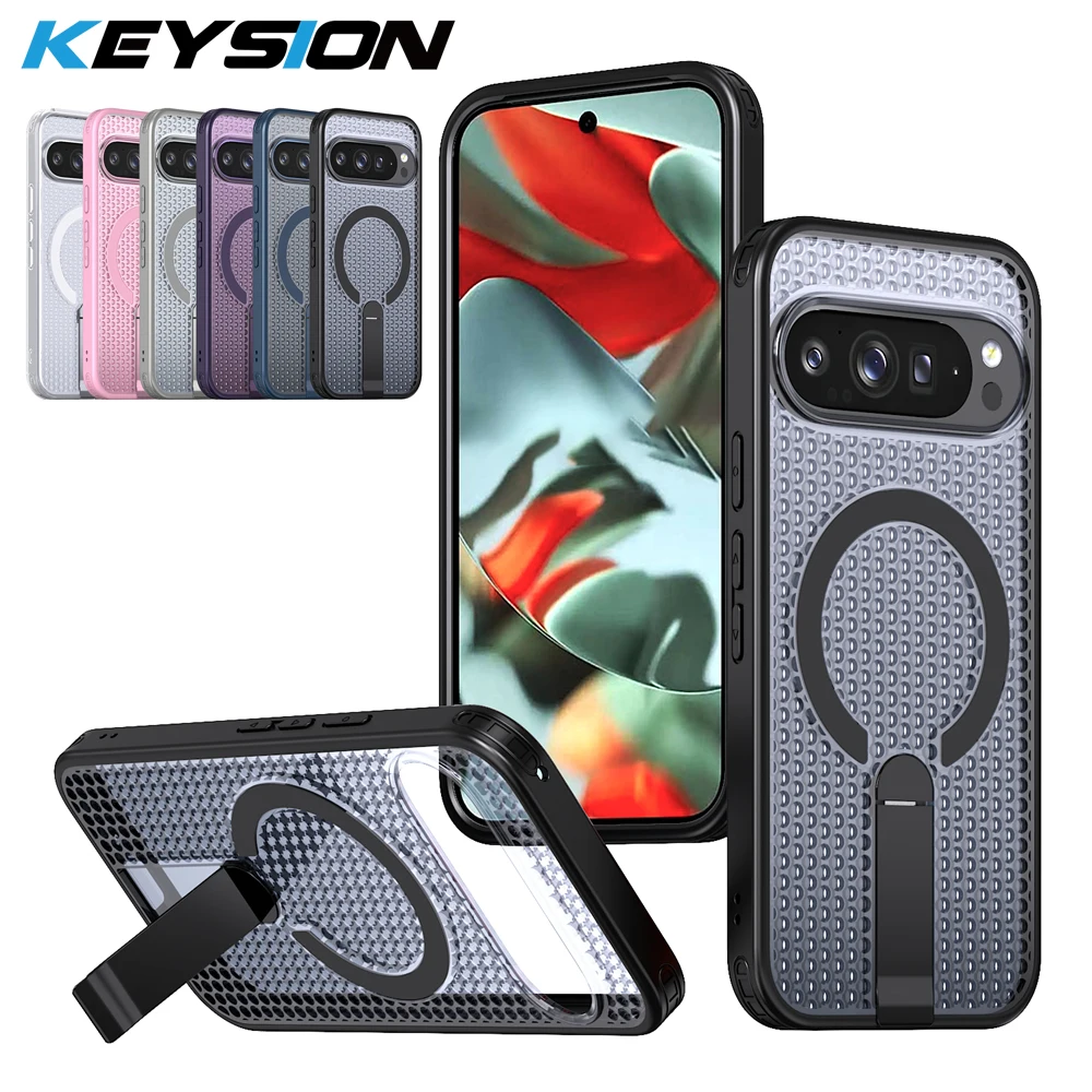 KEYSION Hollow Heat Dissipation Magnetic Case for Google Pixel 10 9 Pro XL 10A 9A Cooling Hide Kickstand Shockproof Phone Cover
KEYSION Hollow Heat Dissipation Magnetic Case for Google Pixel 10 9 Pro XL 10A 9A Cooling Hide Kickstand Shockproof Phone Cover