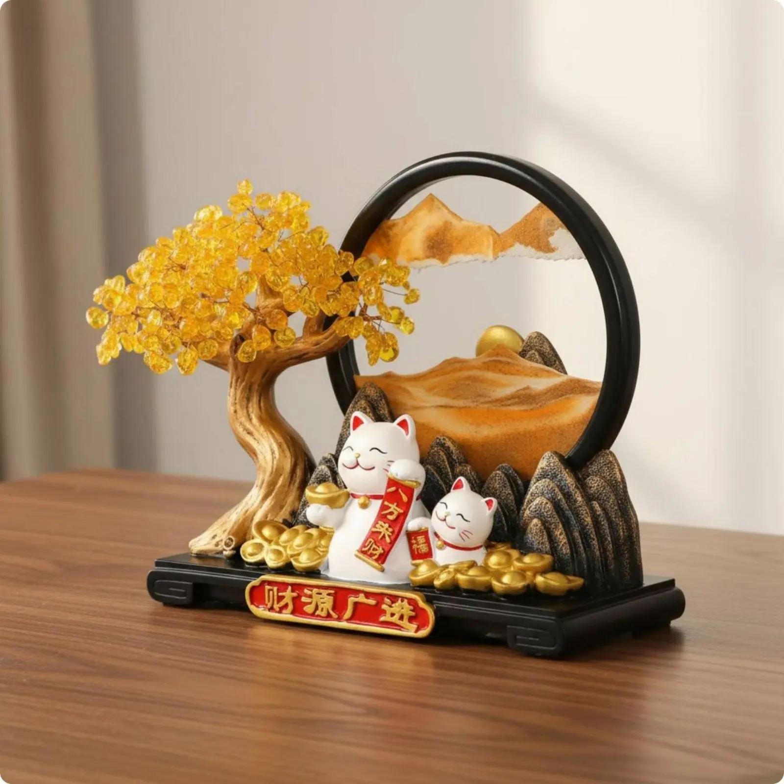 Fortune Feline Tree Decor Good Luck Resin Fortunate Feline Decoration Currency Tree Figurine Feng Shui Maneki Neko Statue
Fortune Feline Tree Decor Good Luck Resin Fortunate Feline Decoration Currency Tree Figurine Feng Shui Maneki Neko Statue