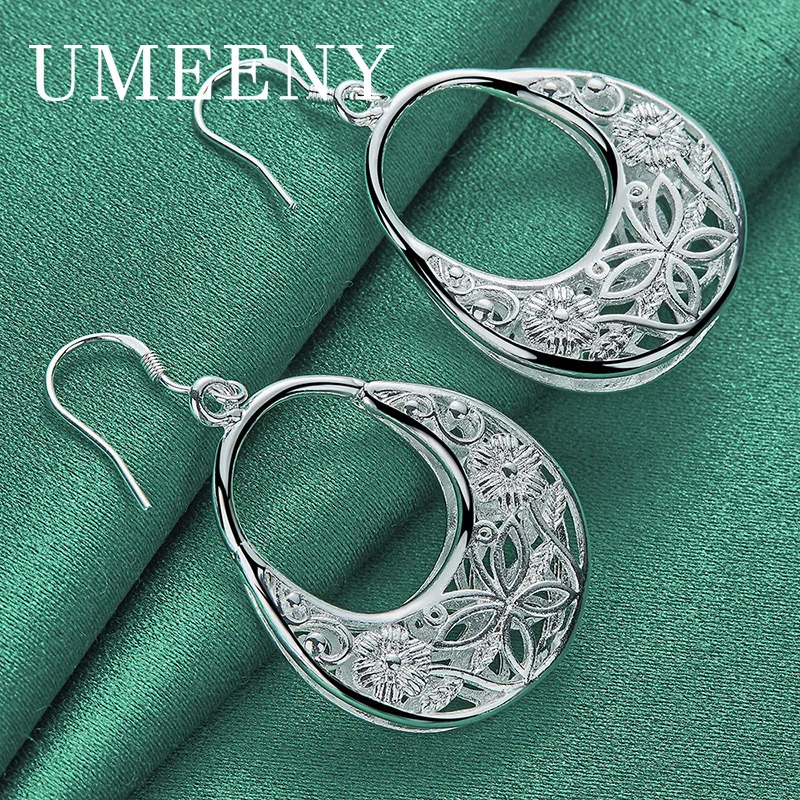 Fashion 925 Sterling Silver Exquisite Moon Pattern Earrings Women Jewelry Party Wedding Gift Accessories
Fashion 925 Sterling Silver Exquisite Moon Pattern Earrings Women Jewelry Party Wedding Gift Accessories