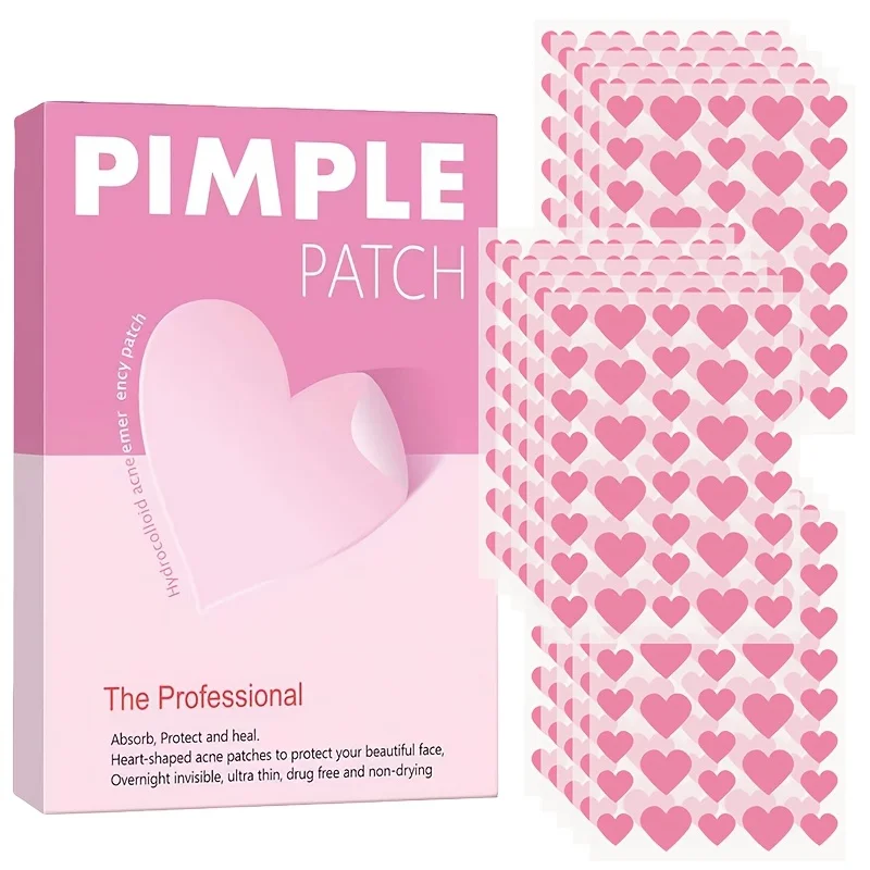 540PCS Heart-shaped acne patch, used to cover pimples and acne, deep cleansing, festive party decoration sticker
540PCS Heart-shaped acne patch, used to cover pimples and acne, deep cleansing, festive party decoration sticker