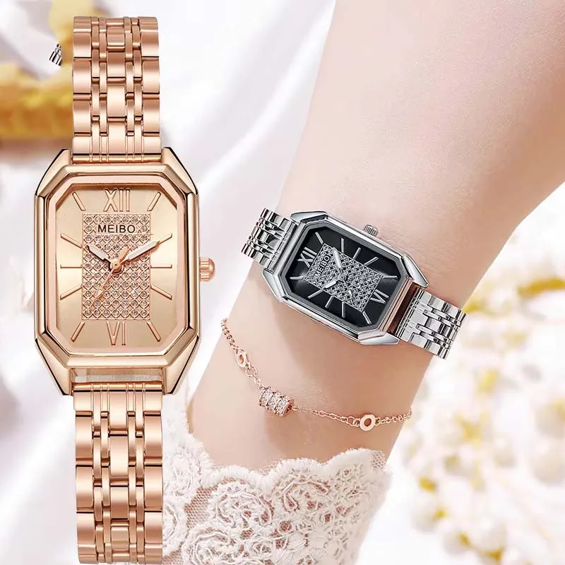 Famous Brand Womens Steel Strap Rhinestone Dial Rectangle Quartz Watch Fashion Dress Watches Relogio Feminino
Famous Brand Womens Steel Strap Rhinestone Dial Rectangle Quartz Watch Fashion Dress Watches Relogio Feminino