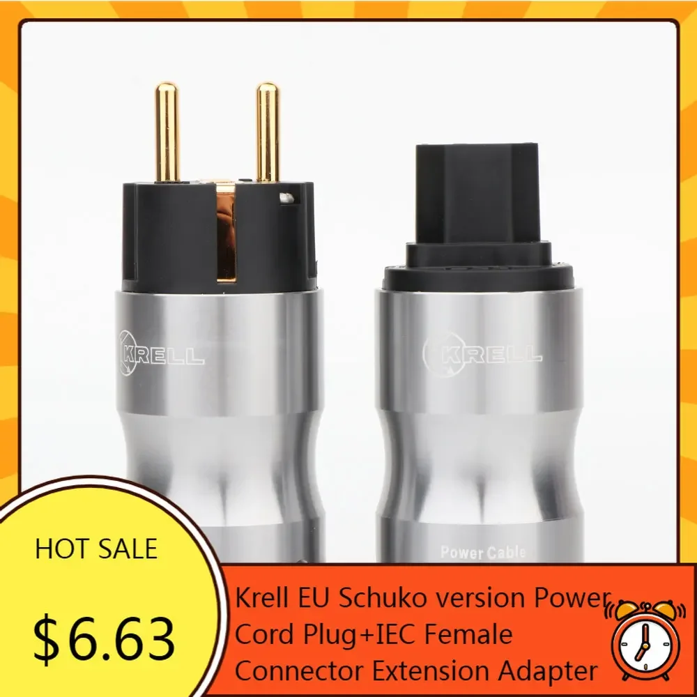 P089EG High Quality Krell Gold Plated EU Schuko version Power Cord Plug+IEC Female Connector Extension adapter
P089EG High Quality Krell Gold Plated EU Schuko version Power Cord Plug+IEC Female Connector Extension adapter
