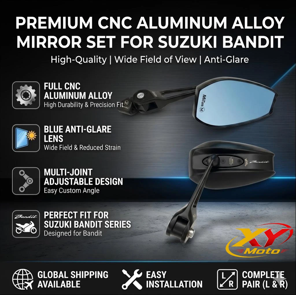 Universal All Metal Motorcycle Rearview Mirrors Anti-glare Blue Glass Mirror For SUZUKI GSF650 BANDIT GSF 650 2005 2006
Universal All Metal Motorcycle Rearview Mirrors Anti-glare Blue Glass Mirror For SUZUKI GSF650 BANDIT GSF 650 2005 2006