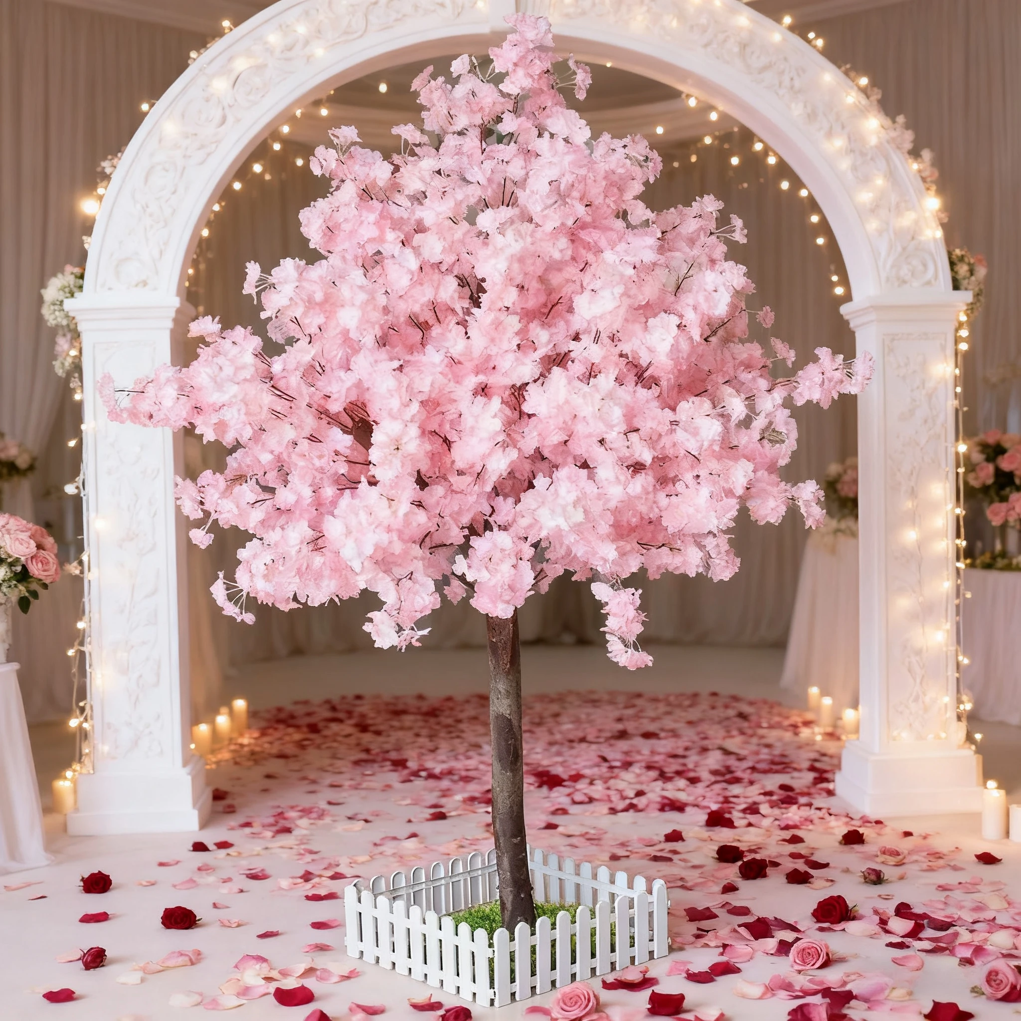 large plastic fake trees for wedding scene decoration New Year simulation green plants cherry blossom trees
large plastic fake trees for wedding scene decoration New Year simulation green plants cherry blossom trees