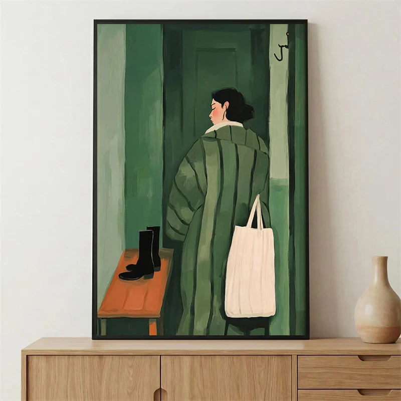 Woman in Striped Coat Emerald Green Poster Print Dancing Girl with Champagne Canvas Painting Wall Art Picture Room Home Decor
Woman in Striped Coat Emerald Green Poster Print Dancing Girl with Champagne Canvas Painting Wall Art Picture Room Home Decor