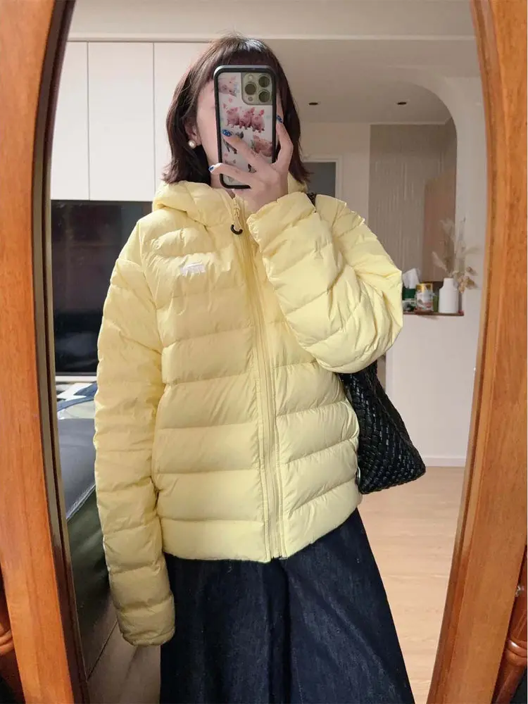 Korean Style Women's Hooded down Cotton Jacket Warm Cozy Autumn Winter Outerwear Yellow Color Trendy Fashion Thickened Zipper
Korean Style Women's Hooded down Cotton Jacket Warm Cozy Autumn Winter Outerwear Yellow Color Trendy Fashion Thickened Zipper