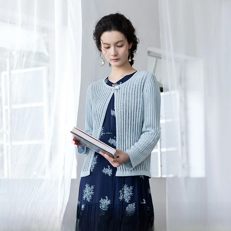 Elegant Multi-Color Hollow Texture Knitted Set for Women New Summer 2025 by a Life on the Left Short Length Long Sleeve Cardigan
Elegant Multi-Color Hollow Texture Knitted Set for Women New Summer 2025 by a Life on the Left Short Length Long Sleeve Cardigan