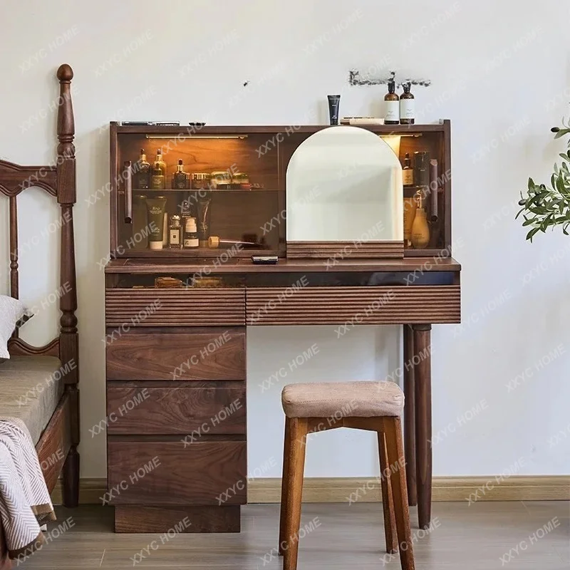 black walnut dresser bedroom light luxury multi-functional small apartment dressing table
black walnut dresser bedroom light luxury multi-functional small apartment dressing table