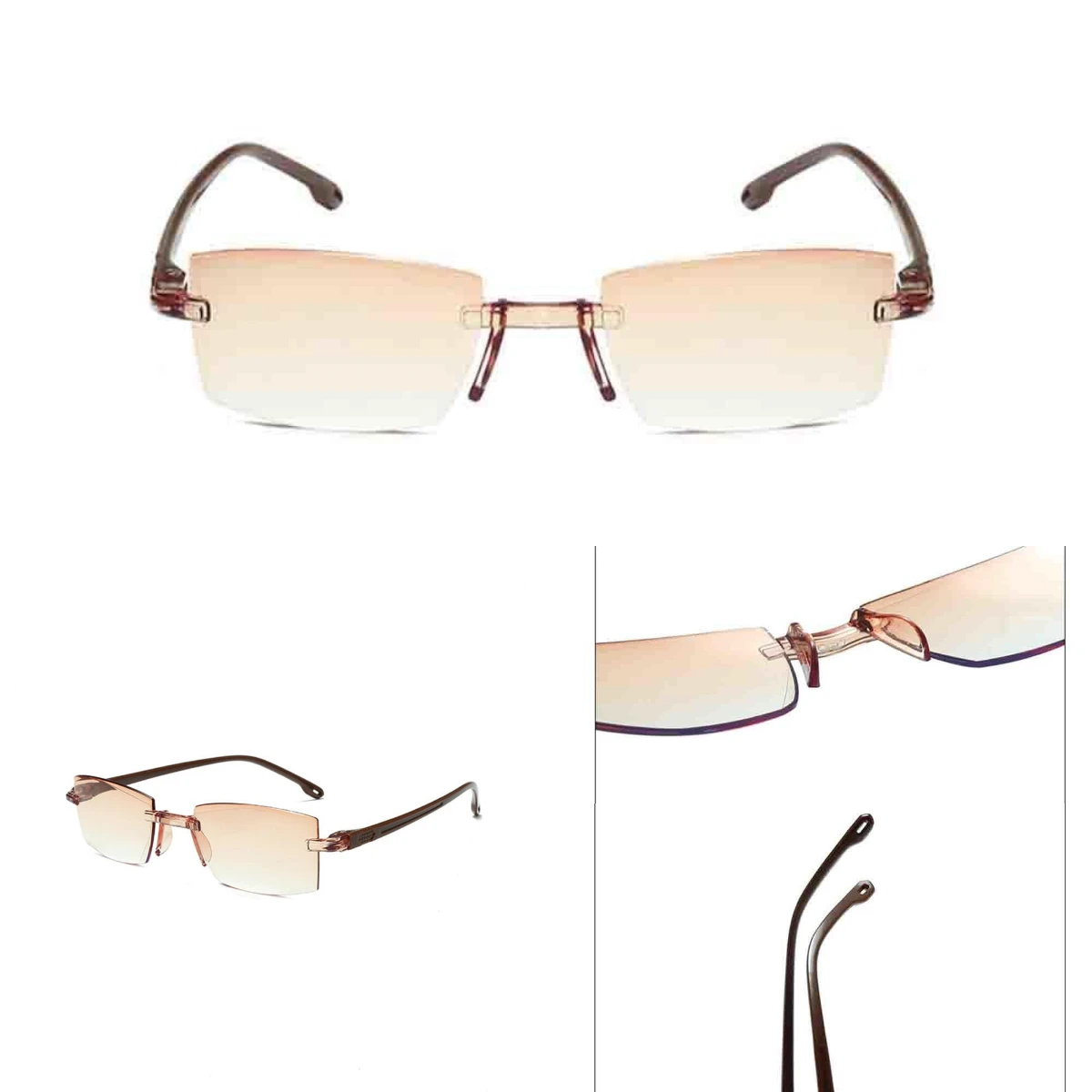 High Definition Presbyopic Glasses 1.0-+4.0 Men Women Frameless Diamond Side Cut Blue Light Prevention Reading Glasses
High Definition Presbyopic Glasses 1.0-+4.0 Men Women Frameless Diamond Side Cut Blue Light Prevention Reading Glasses