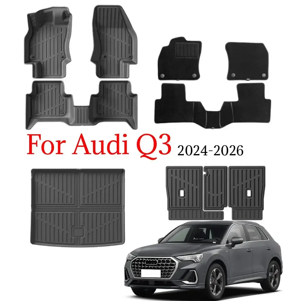 For Audi Q3 2024 - 2026 Car Floor Mats Cargo Liner Trunk Pad TPE 3D Left-hand Drive Internal Accessories foot pad/trunk/backrest
For Audi Q3 2024 - 2026 Car Floor Mats Cargo Liner Trunk Pad TPE 3D Left-hand Drive Internal Accessories foot pad/trunk/backrest