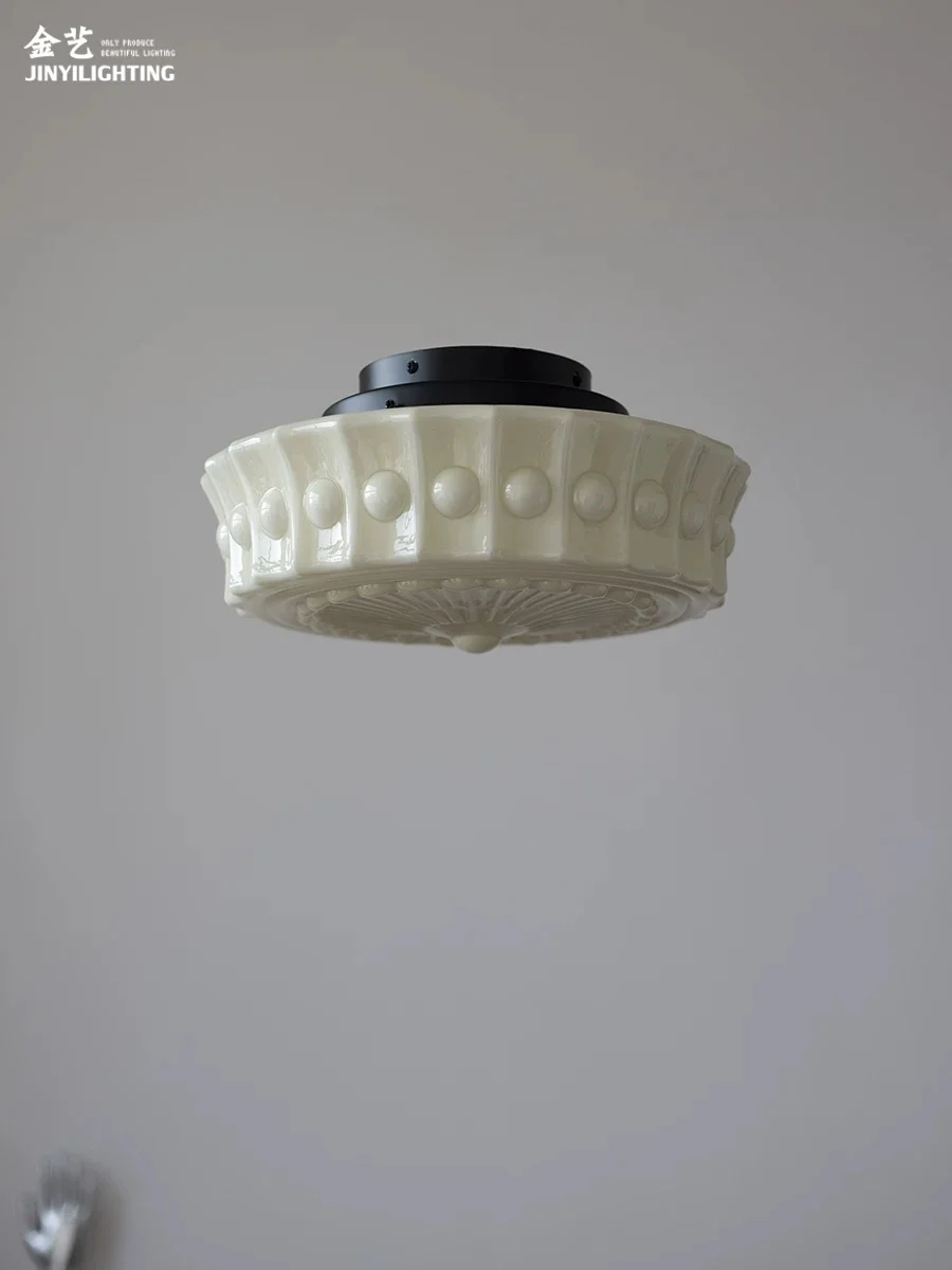 French retro glass ceiling light, creamy style bedroom, foyer, hallway, balcony, old-fashioned room, antique book room light
French retro glass ceiling light, creamy style bedroom, foyer, hallway, balcony, old-fashioned room, antique book room light