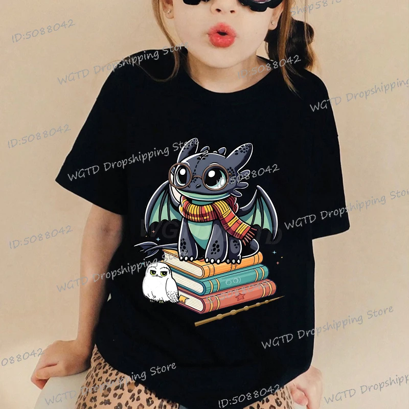 Cartoon Dragon and Owl Printed T Shirt Boys Girls Funny Anime Style Tees Round Neck Casual Children Dragon and Owl Streetwear
Cartoon Dragon and Owl Printed T Shirt Boys Girls Funny Anime Style Tees Round Neck Casual Children Dragon and Owl Streetwear