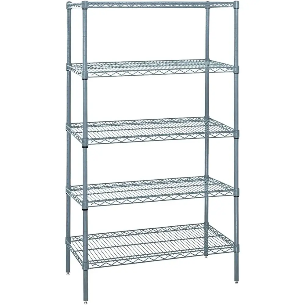 Серый эпоксидный 5-ярусный стеллаж с проволочными полками, 18x24x54 дюйма
Серый эпоксидный 5-ярусный стеллаж с проволочными полками, 18x24x54 дюйма
