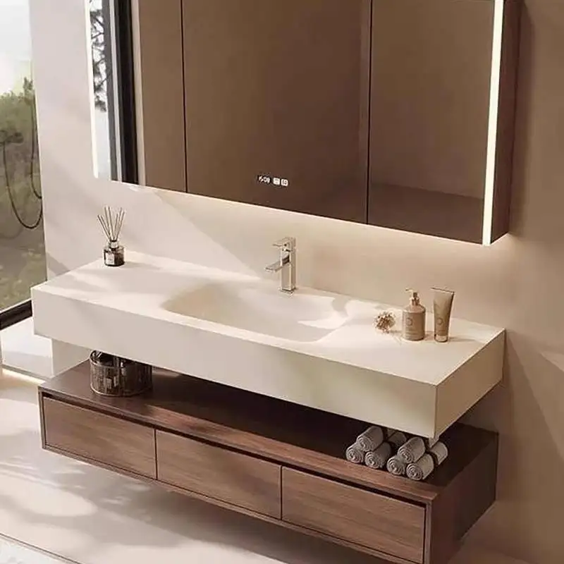 Modern Walnut Bathroom Cabinet European Vertical Washing Wall Storage Bathroom Cabinet Mirror Luxury Meuble Rangement Furniture
Modern Walnut Bathroom Cabinet European Vertical Washing Wall Storage Bathroom Cabinet Mirror Luxury Meuble Rangement Furniture