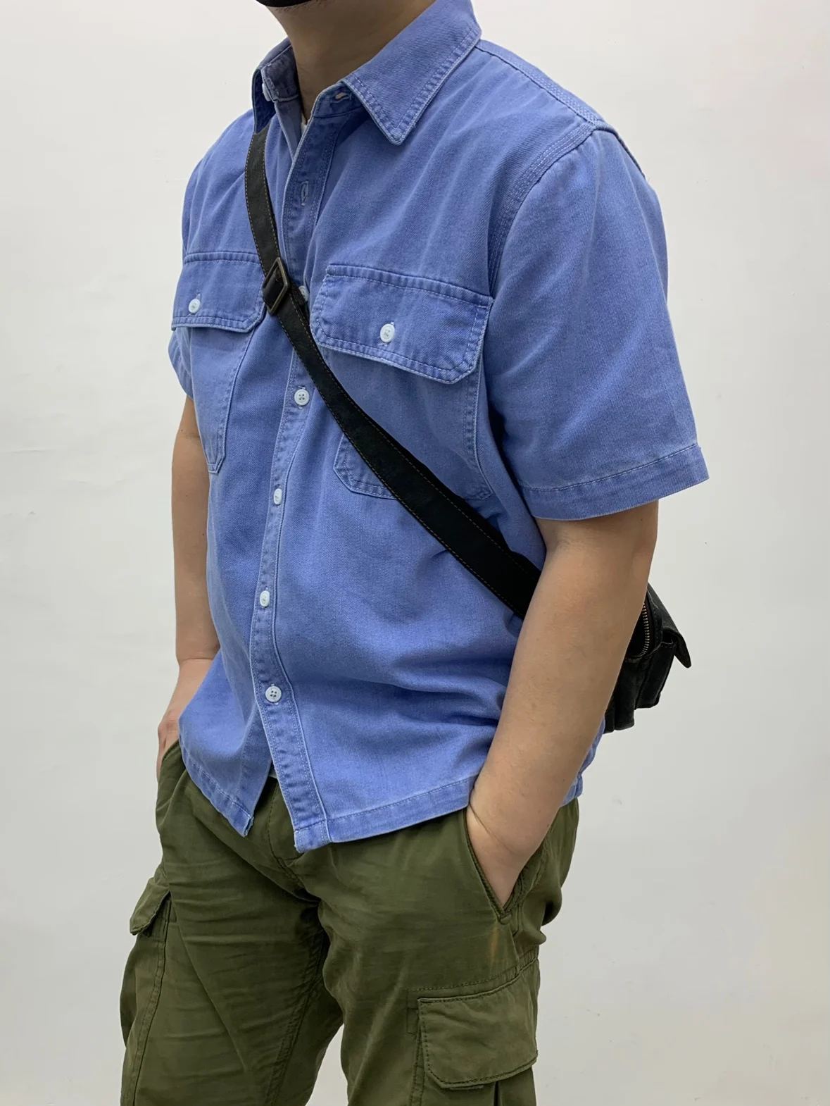 Men's Workwear American Retro Shirt 100% Cotton Short-Sleeved Loose Fit Large Size Japanese Style Summer Light Blue Denim Top
Men's Workwear American Retro Shirt 100% Cotton Short-Sleeved Loose Fit Large Size Japanese Style Summer Light Blue Denim Top