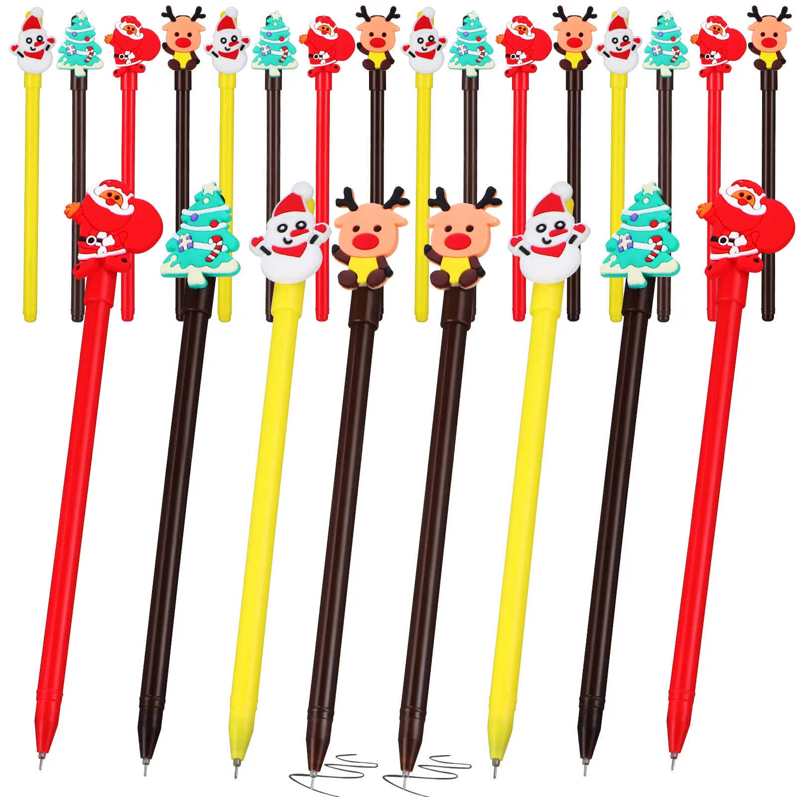 Набор гелевых ручек, 24 шт., рождественские ручки для письма, гладкие, для офиса и школы, канцелярские товары с Санта-Клаусом и снеговиком, оригинальные канцелярские принадлежности для взрослых
Набор гелевых ручек, 24 шт., рождественские ручки для письма, гладкие, для офиса и школы, канцелярские товары с Санта-Клаусом и снеговиком, оригинальные канцелярские принадлежности для взрослых