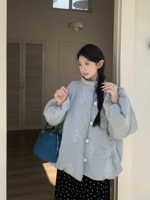 plus Size Women's Cotton Jaet Loose Fit Stand Collar Embroidered Flower Bud Sle Autumn Winter Outerwear Korean Sle
plus Size Women's Cotton Jaet Loose Fit Stand Collar Embroidered Flower Bud Sle Autumn Winter Outerwear Korean Sle