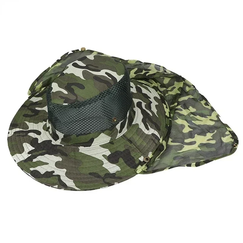 Outdoor Fishing Hat Wide Brim Man Breathable Mesh Fishing Cap Beach Hats Camouflage Sun UV Protection Shade Hat Gardering hat
Outdoor Fishing Hat Wide Brim Man Breathable Mesh Fishing Cap Beach Hats Camouflage Sun UV Protection Shade Hat Gardering hat