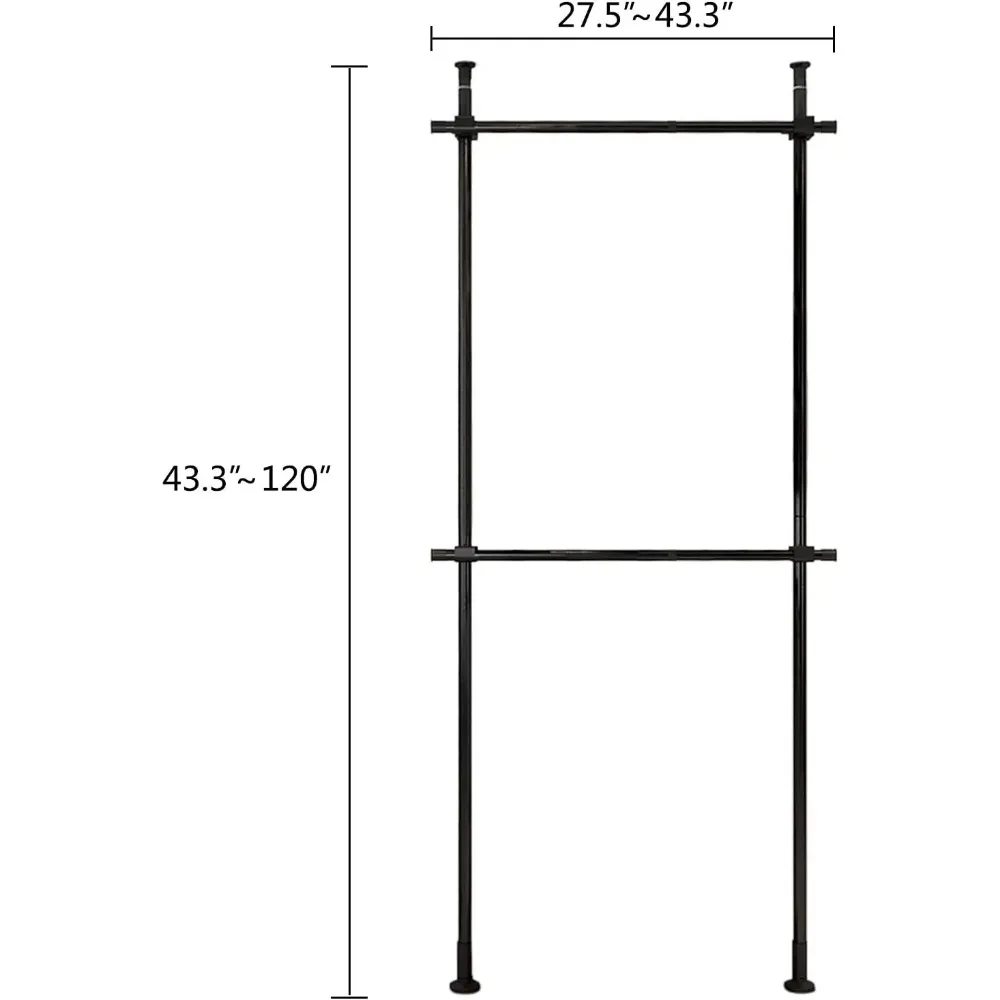 2 Tier Adjustable Heavy Duty Garment Rack,Free Standing Open Shelves Garment Rack with Adjustable Feet for Laundry Room
2 Tier Adjustable Heavy Duty Garment Rack,Free Standing Open Shelves Garment Rack with Adjustable Feet for Laundry Room