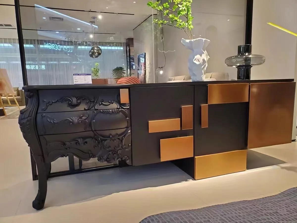//Luxury Solid Wood Painted Console Cabinets Tables Classical Sideboard Entrance Table Long Laminate Tv Cabinet
//Luxury Solid Wood Painted Console Cabinets Tables Classical Sideboard Entrance Table Long Laminate Tv Cabinet