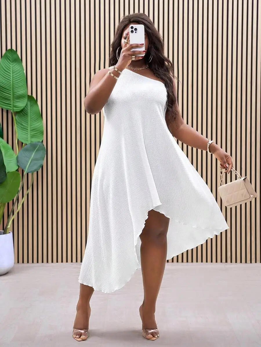 Plus Size Casual Minimalist Solid Asymmetric Dress For Women
Plus Size Casual Minimalist Solid Asymmetric Dress For Women