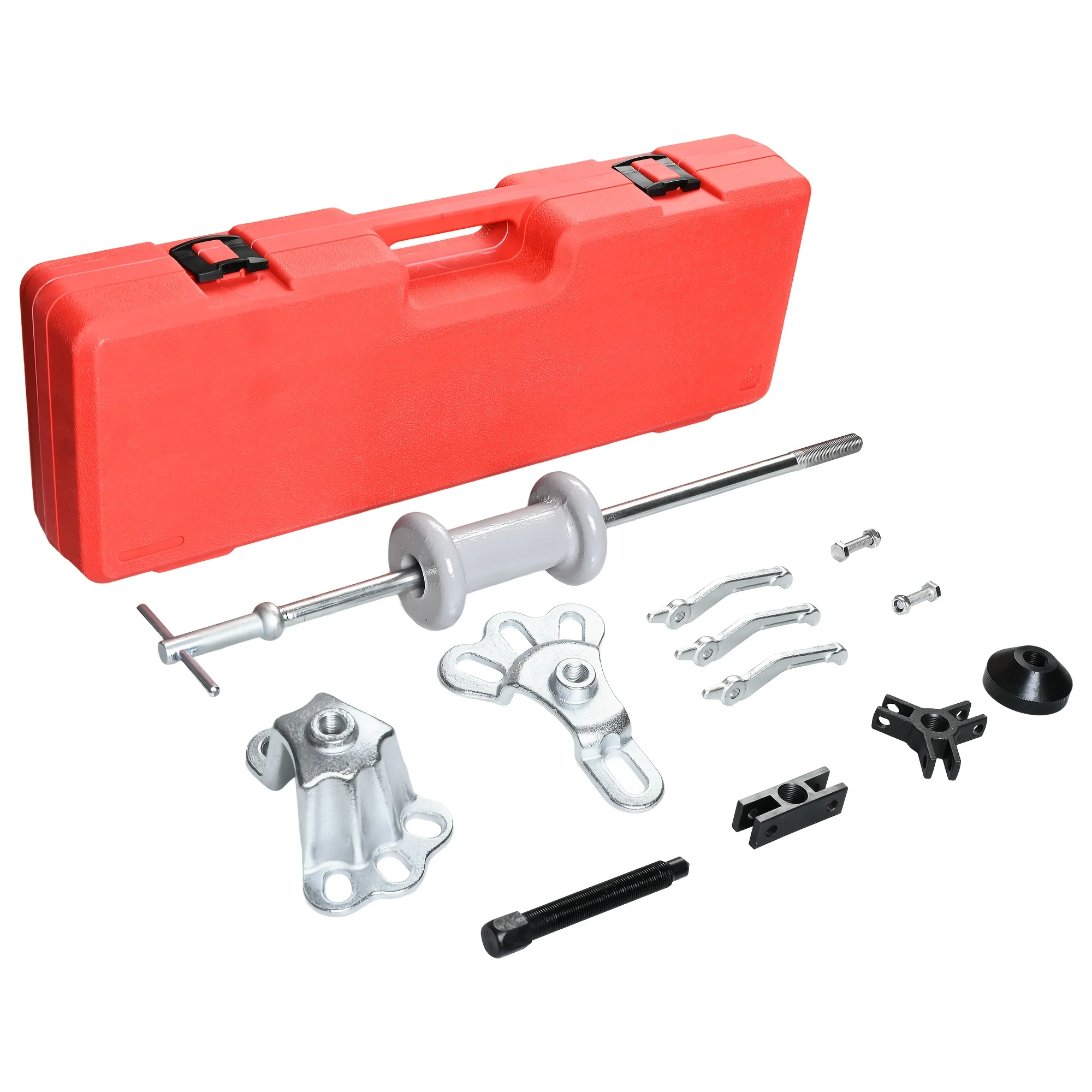 19-Pc Slide Hammer Puller Kit Bearing/Race/Seal Remover Tool Set 10LBS Forged Steel Hammer 12 Adaptors Universal For Auto
19-Pc Slide Hammer Puller Kit Bearing/Race/Seal Remover Tool Set 10LBS Forged Steel Hammer 12 Adaptors Universal For Auto