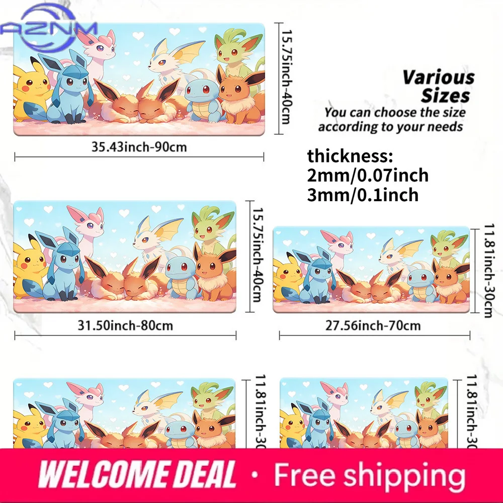 Eeveelutions & Pikachu Pastel Love TCG Playmat Non-Slip Washable Mat
Eeveelutions & Pikachu Pastel Love TCG Playmat Non-Slip Washable Mat