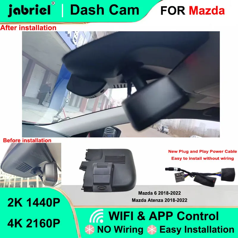 Jabriel DashCam For Mazda 6 for Mazda Atenza 2018 2019 2020 2021 Dash Cam Camera DVR 2K 4K Wifi Plug and Play Video Recorder
Jabriel DashCam For Mazda 6 for Mazda Atenza 2018 2019 2020 2021 Dash Cam Camera DVR 2K 4K Wifi Plug and Play Video Recorder
