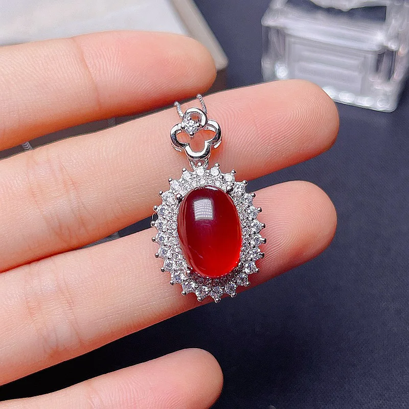 Classic Gemstone 925 Silver Pendant for Wedding 10mm*14mm 6ct Natural Garnet Necklace Pendant 18K Gold Plating Gemstone Jewelry
Classic Gemstone 925 Silver Pendant for Wedding 10mm*14mm 6ct Natural Garnet Necklace Pendant 18K Gold Plating Gemstone Jewelry