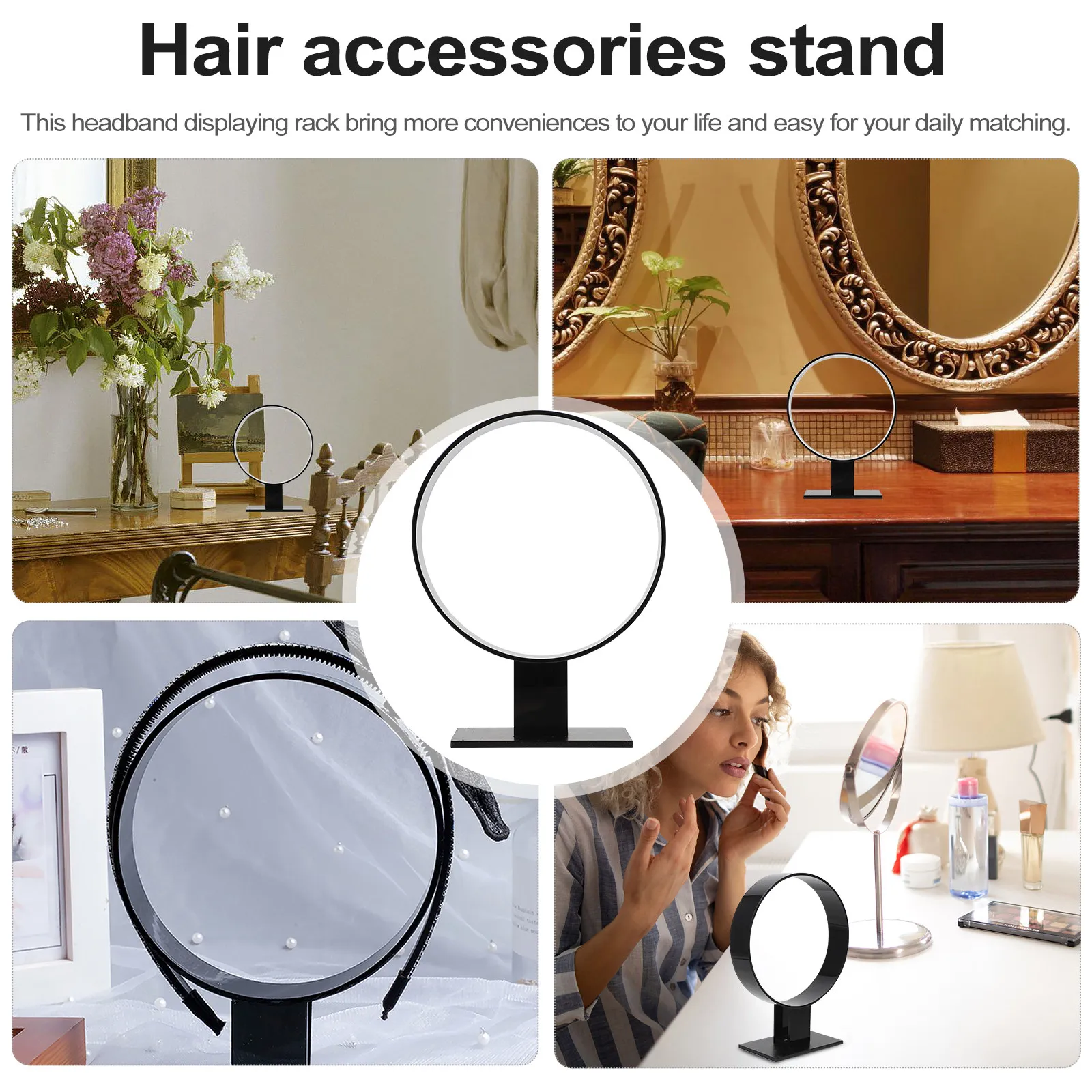 Acrylic Round Headband Display Stand for Women Effective Hairband Organizer Keep Dressing Table Tidy Headwear Rack Hair
Acrylic Round Headband Display Stand for Women Effective Hairband Organizer Keep Dressing Table Tidy Headwear Rack Hair