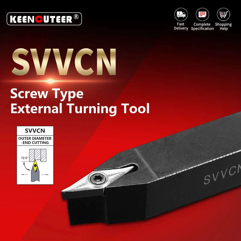 SVVCN1616 SVVCN2020 SVVCN2525 External Turning Tool SVVCN Cutter Bar CNC Lathe Bar Turning Holder
SVVCN1616 SVVCN2020 SVVCN2525 External Turning Tool SVVCN Cutter Bar CNC Lathe Bar Turning Holder