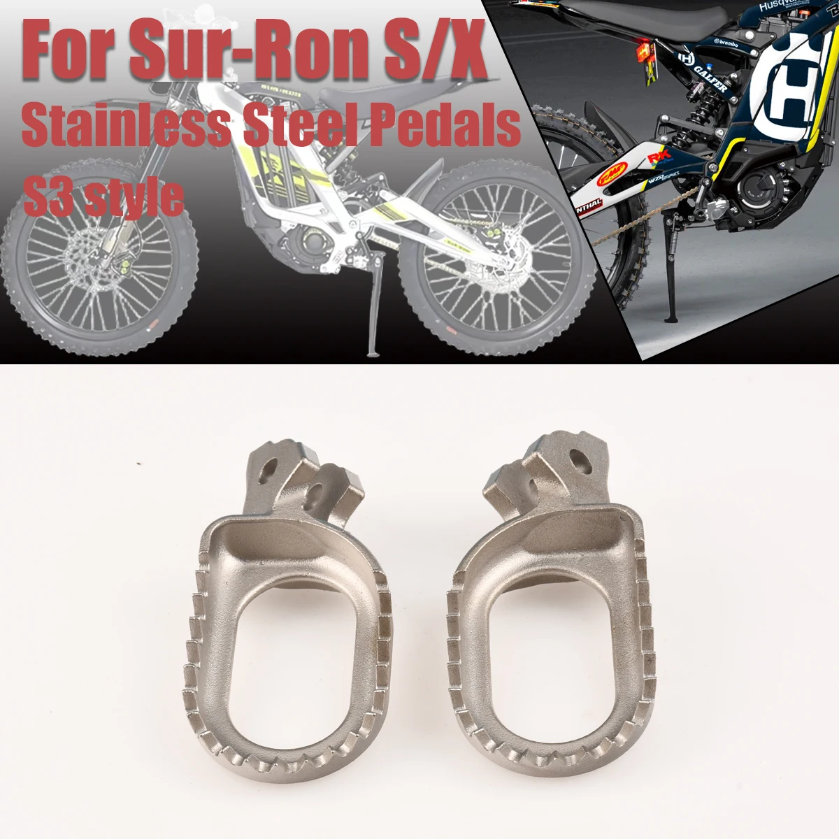 For Talaria Sting For Sur-Ron Sur Ron Surron X S Light Bee Electric Motorcycle Stainless Steel Footpegs Foot Pegs Rests Pedals
For Talaria Sting For Sur-Ron Sur Ron Surron X S Light Bee Electric Motorcycle Stainless Steel Footpegs Foot Pegs Rests Pedals
