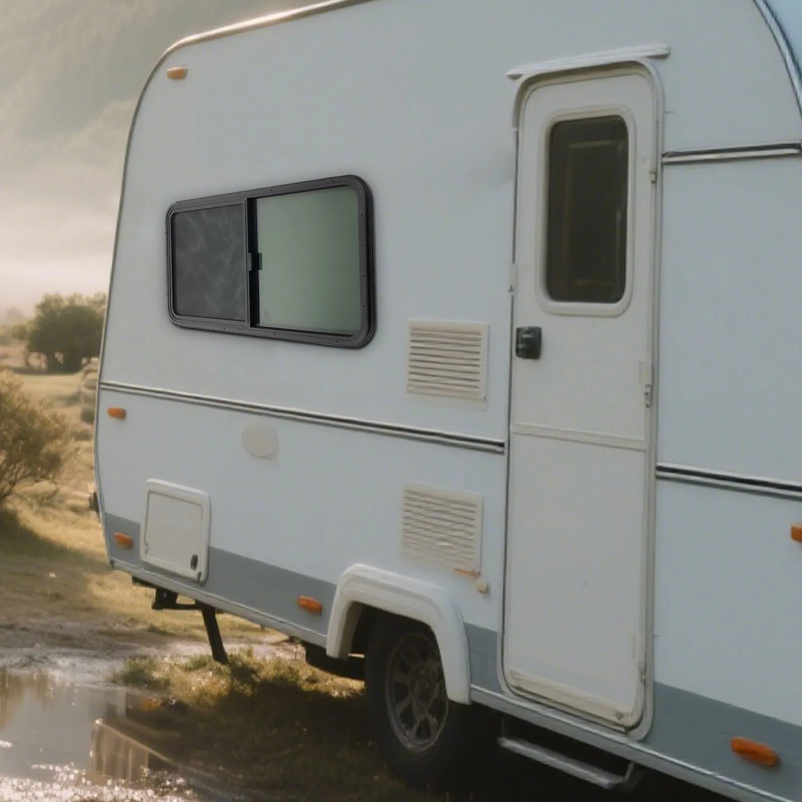 Universal RV Window with 20% VLT Privacy Glass, Anti-Corrosion Aluminum Frame, 12 Drain System for Campers & Trailers
Universal RV Window with 20% VLT Privacy Glass, Anti-Corrosion Aluminum Frame, 12 Drain System for Campers & Trailers