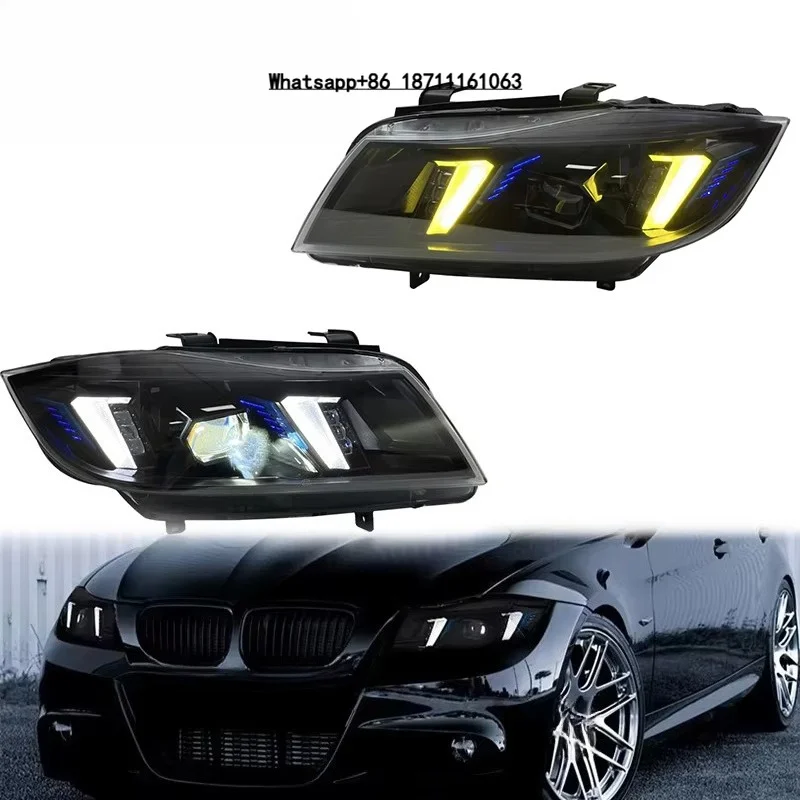 Auto Car Headlights 3 Series E90 Snake Eyes Designed Headlamp 2005-2012 Upgraded Front Lights Yellow and White DRL
Auto Car Headlights 3 Series E90 Snake Eyes Designed Headlamp 2005-2012 Upgraded Front Lights Yellow and White DRL