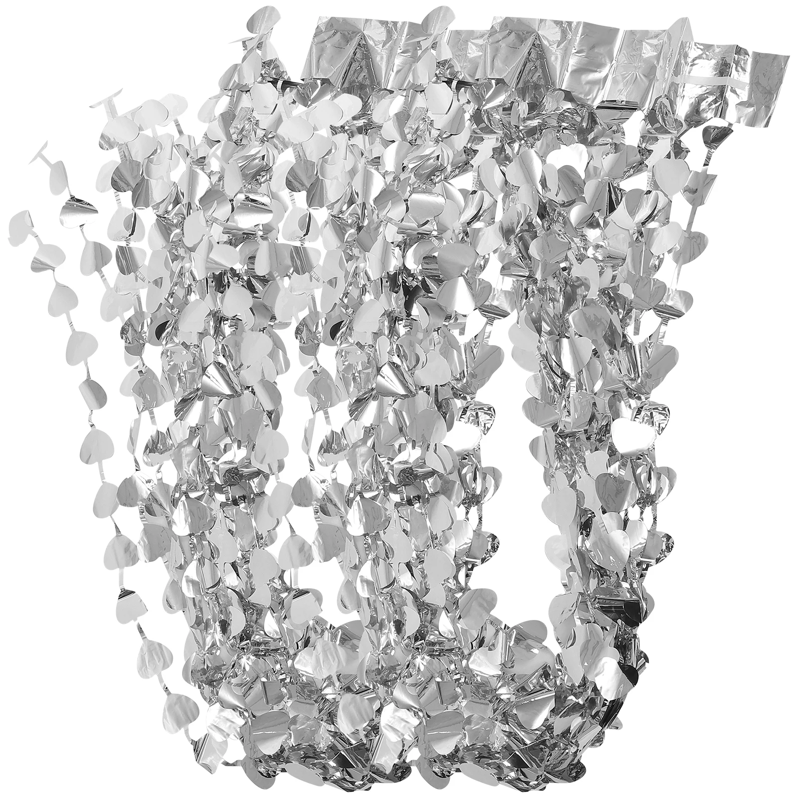 2Pcs Heart Fringe Curtains Silver Wall Decor Party Hanging Pendants Valentine Surprise Props Love Heart Door Curtain Plastic
2Pcs Heart Fringe Curtains Silver Wall Decor Party Hanging Pendants Valentine Surprise Props Love Heart Door Curtain Plastic