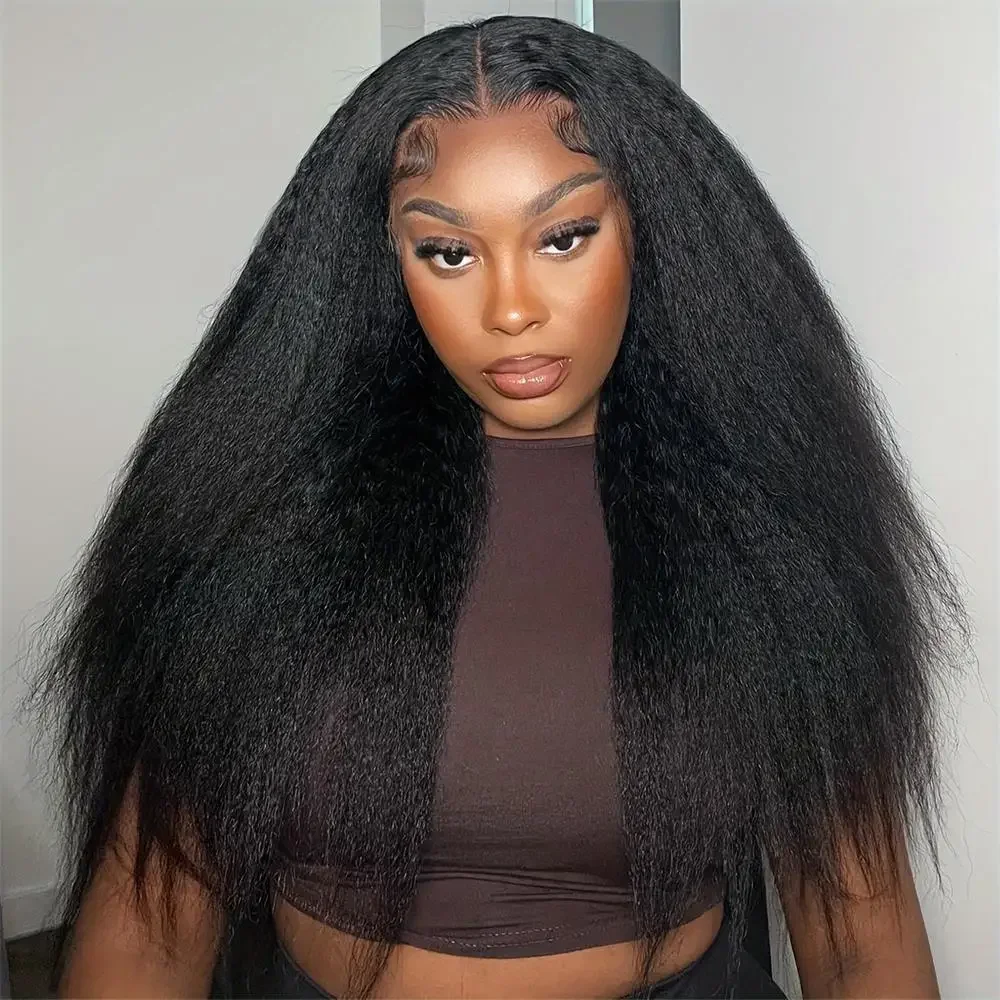 100% Human Hair Kinky Straight 13x6 HD Lace Frontal Human Hair Wig Indian Transparent Lace Front Wig For Women PrePlucked 200%
100% Human Hair Kinky Straight 13x6 HD Lace Frontal Human Hair Wig Indian Transparent Lace Front Wig For Women PrePlucked 200%