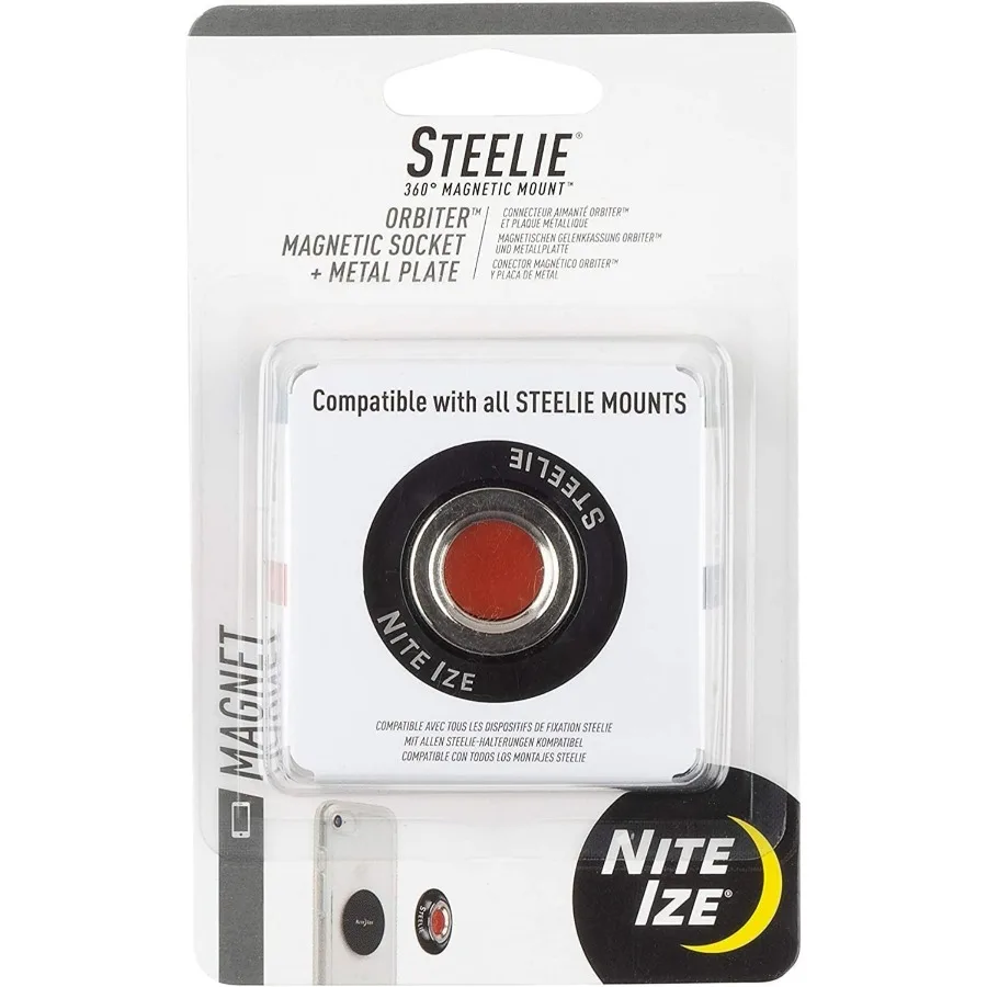 Smartphones Steelie Orbiter Magnetic Socket and Metal Plate black one size STO-01-R7
Smartphones Steelie Orbiter Magnetic Socket and Metal Plate black one size STO-01-R7