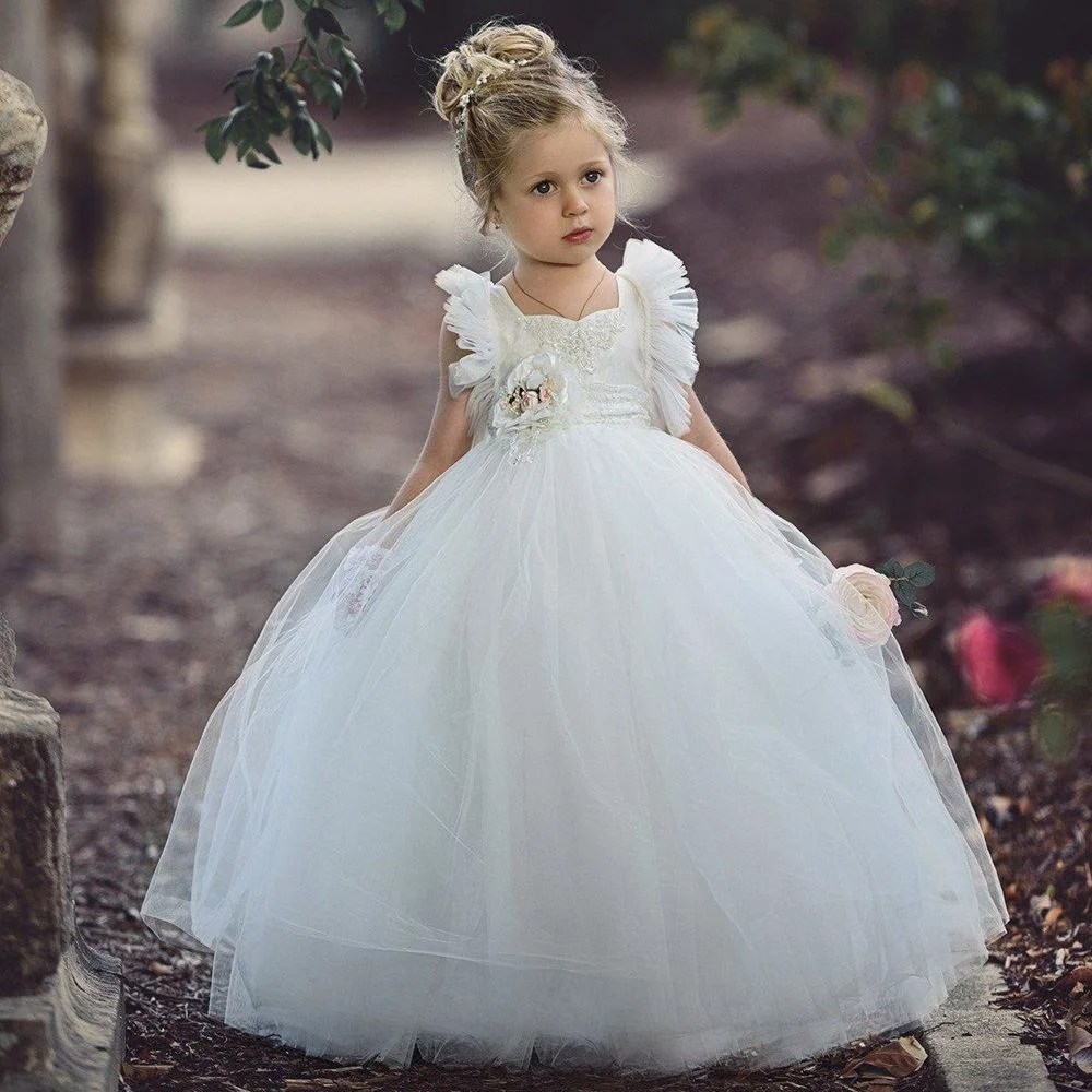 Flower Girl Dresses for Weddings Lace Printing Princess Kids White Angel Evening Party Communion Children Ball Gown Little Bride
Flower Girl Dresses for Weddings Lace Printing Princess Kids White Angel Evening Party Communion Children Ball Gown Little Bride