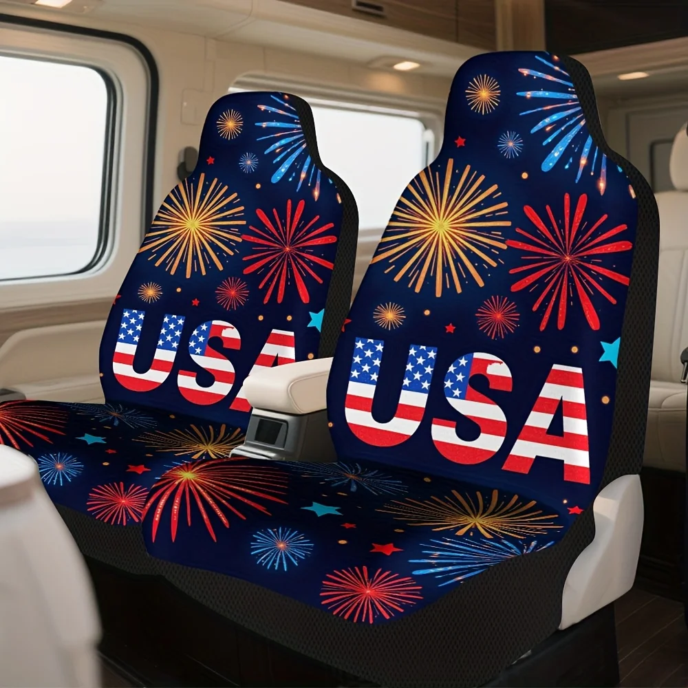 2pcs, USA Artworks Patriotic Celebration Print Car Seat Covers for Auto Front Seats Covers, Durable and Soft
2pcs, USA Artworks Patriotic Celebration Print Car Seat Covers for Auto Front Seats Covers, Durable and Soft