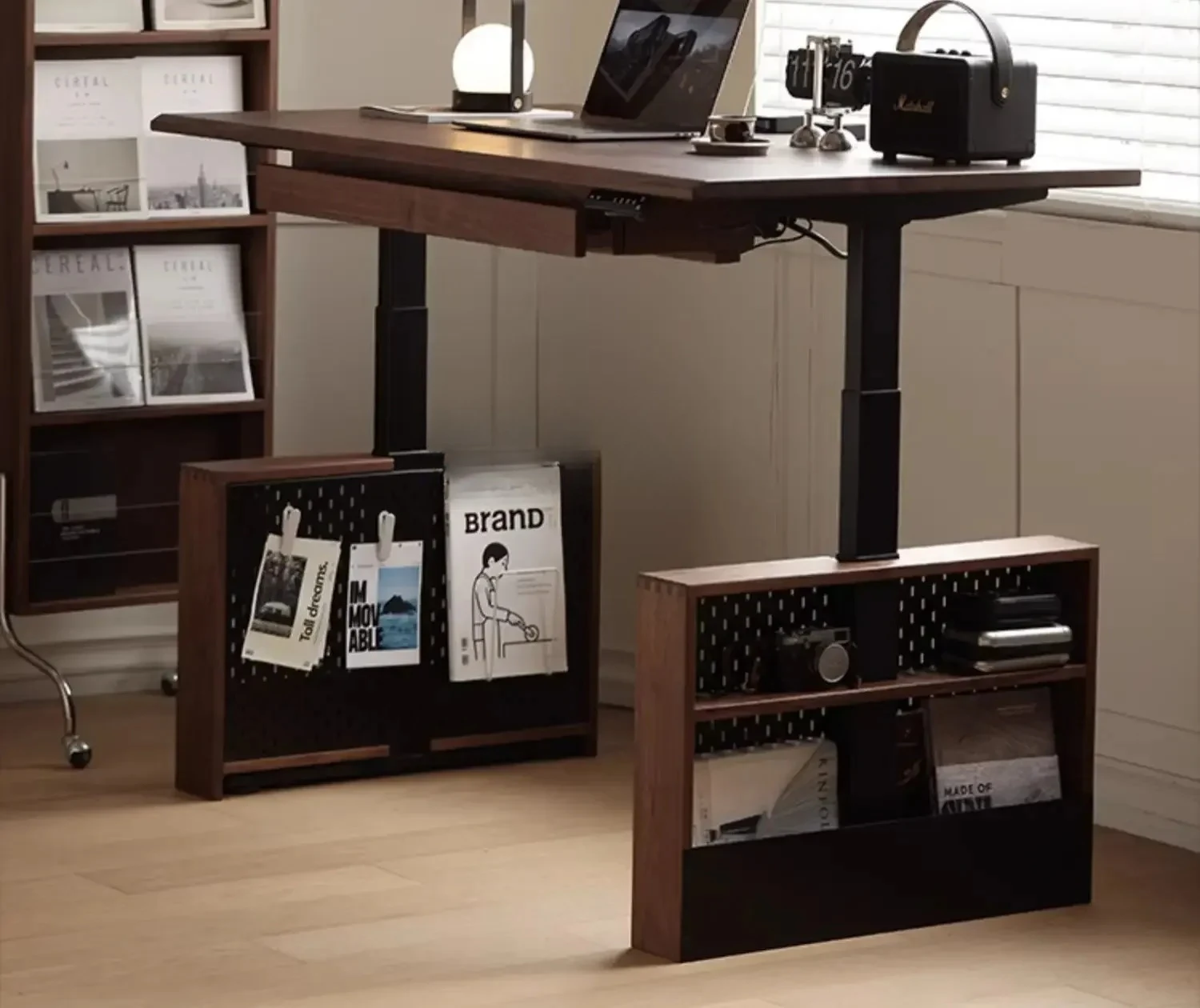 WWBlack Walnut Smart Electric Lifting Table Workbench Simple All Solid Wood, Desk Computer Desk
WWBlack Walnut Smart Electric Lifting Table Workbench Simple All Solid Wood, Desk Computer Desk