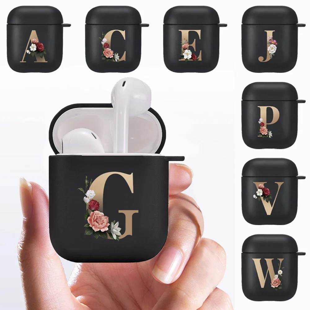 Earphone Case for Apple Airpods 1st 2nd Gen Black Protective Shell Soft Headphone Cover Matte Floral Gold 26 Letters Sleeve
Earphone Case for Apple Airpods 1st 2nd Gen Black Protective Shell Soft Headphone Cover Matte Floral Gold 26 Letters Sleeve