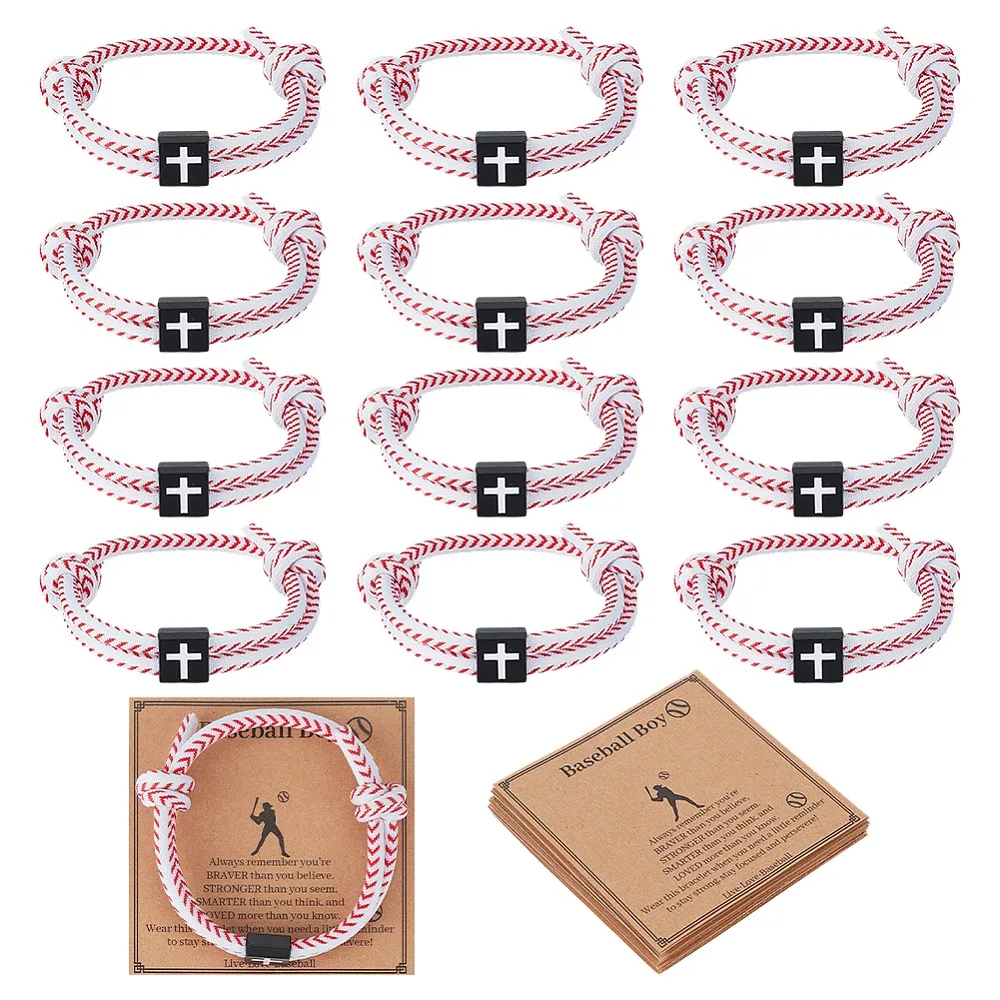 12Pcs Nylon Adjustable Bracelets for Men Women Square with with 304 Stainless Steel Bead Red Inner Diameter: 2 inch(5cm)
12Pcs Nylon Adjustable Bracelets for Men Women Square with with 304 Stainless Steel Bead Red Inner Diameter: 2 inch(5cm)