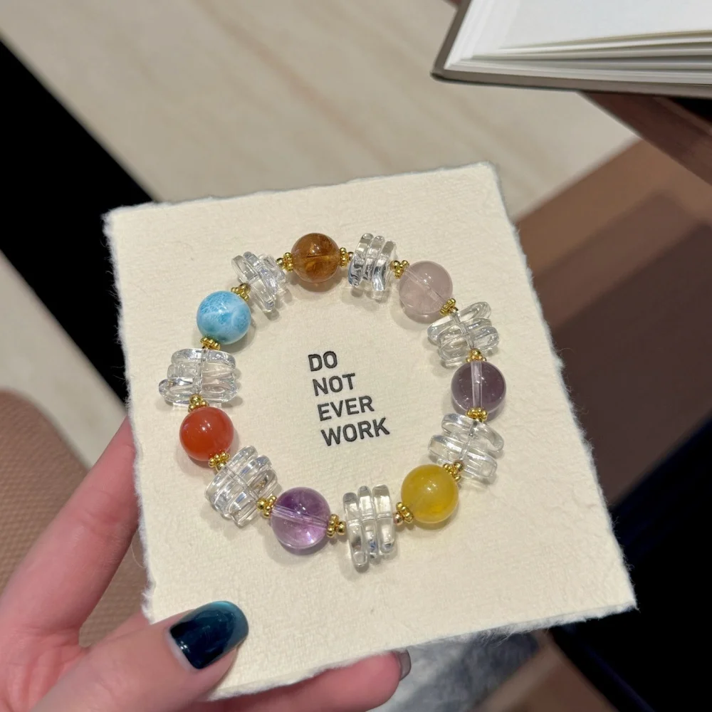13MM Natural Clear Quartz And Fluorite Diversity Bracelet Gemstone Fashion Crystal Healing For Women Jewelry Wrist Gift 1PCS
13MM Natural Clear Quartz And Fluorite Diversity Bracelet Gemstone Fashion Crystal Healing For Women Jewelry Wrist Gift 1PCS