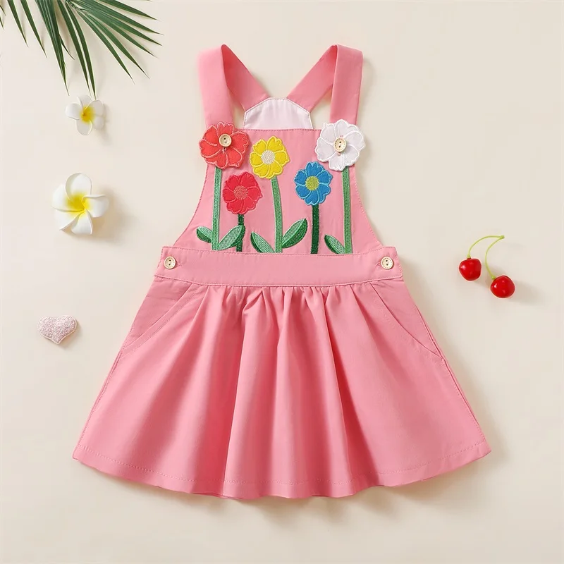 Toddler Kids Baby Girl Overall Dress Flower Embroidery Square Neck A-line Princess Dress with Pockets Cute Summer Clothes
Toddler Kids Baby Girl Overall Dress Flower Embroidery Square Neck A-line Princess Dress with Pockets Cute Summer Clothes