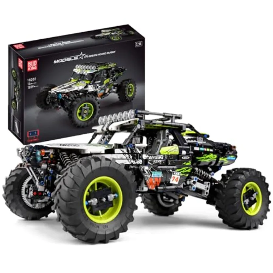 RC climbing car building kit for outdoor off-road use, ABS plastic, black and gray, 1879-piece STEM remote control 4X4 truck mo
RC climbing car building kit for outdoor off-road use, ABS plastic, black and gray, 1879-piece STEM remote control 4X4 truck mo