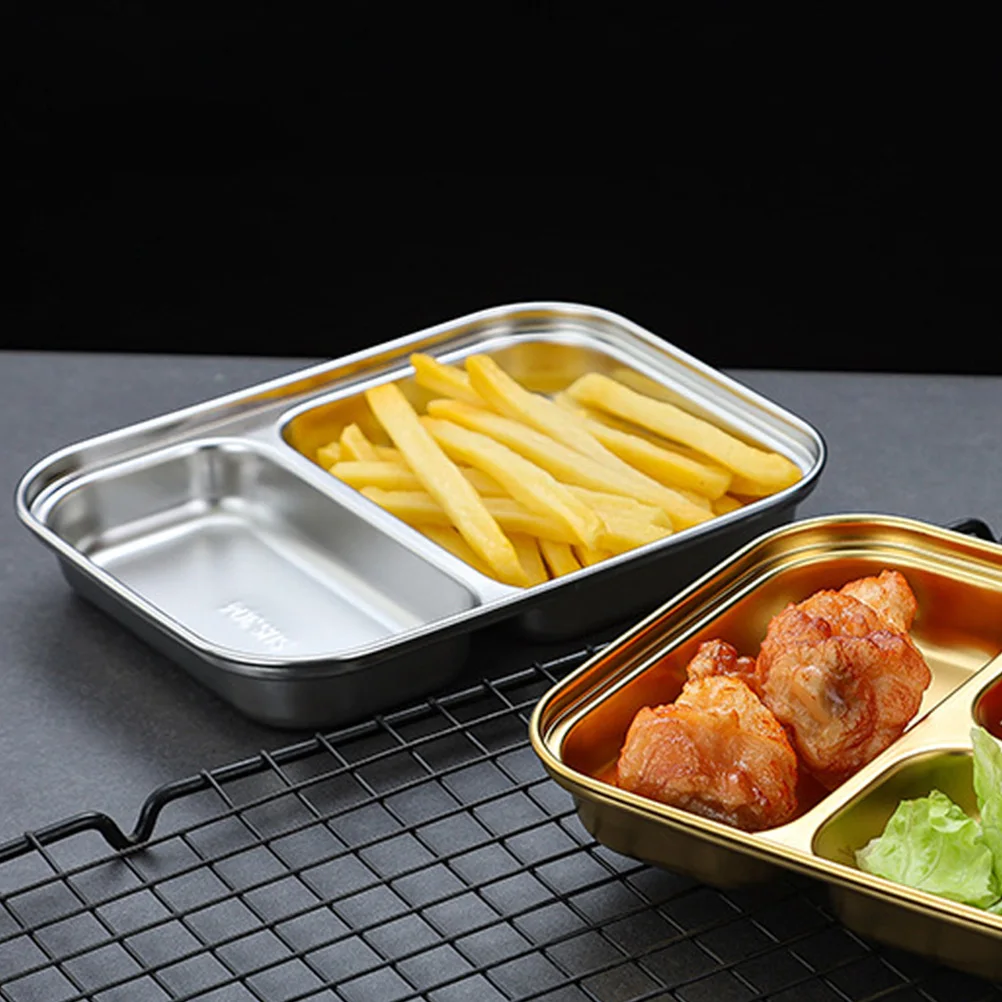 Stainless Steel Divided Serving Dish 2 Section Small Size Compact Portable Suitable for Snacks Condiments Food Plate Kitchen
Stainless Steel Divided Serving Dish 2 Section Small Size Compact Portable Suitable for Snacks Condiments Food Plate Kitchen
